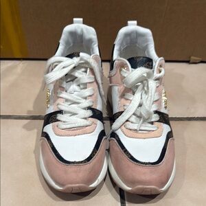 Guess Pink and White Women's Sneakers